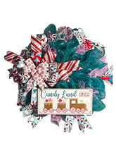 Load image into Gallery viewer, Candy Land Express Christmas Wreath Christmas Wreath