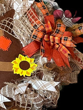 Load image into Gallery viewer, Scarecrow Hat Fall Wreath