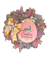 Load image into Gallery viewer, Pink Easter Blessings Wreath, Easter Wreath, Easter Decor