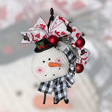 Load image into Gallery viewer, Snowman Wreath Winter Wreath Christmas Wreath
