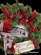 Load image into Gallery viewer, Merry Christmas Greenery Wreath