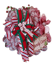 Load image into Gallery viewer, Candy Cane Wreath