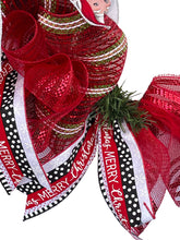 Load image into Gallery viewer, Santa Merry Christmas Wreath