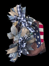 Load image into Gallery viewer, Cowboy Boot Wreath Farm House Decor Wreath Dad Gift