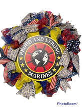 Load image into Gallery viewer, Proud and Strong Marines Wreath