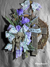 Load image into Gallery viewer, He Is Risen Cross Wreath