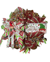 Load image into Gallery viewer, Merry Christmas Elf Wreath