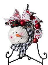 Load image into Gallery viewer, Snowman Wreath Winter Wreath Christmas Wreath
