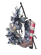 Load image into Gallery viewer, Cowboy Boot Wreath Farm House Decor Wreath Dad Gift
