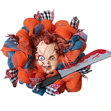 Load image into Gallery viewer, Chucky Halloween Wreath