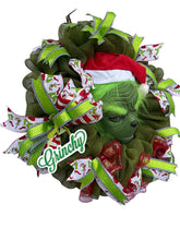 Load image into Gallery viewer, Green Monster Christmas Wreath