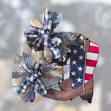 Load image into Gallery viewer, Cowboy Boot Wreath Farm House Decor Wreath Dad Gift