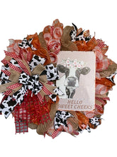 Load image into Gallery viewer, Hello Sweet Cheeks Farmhouse Cow Wreath