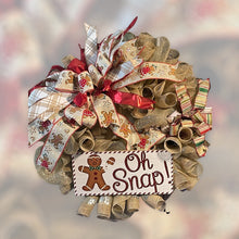 Load image into Gallery viewer, Gingerbread Oh Snap Christmas Wreath