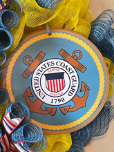 Load image into Gallery viewer, US Coast Guard Wreath Military Wreath Patriotic