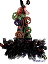 Load image into Gallery viewer, Spooky Eyes Witch Hat Wreath