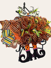 Load image into Gallery viewer, Witch Rail Halloween Wreath
