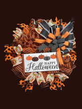 Load image into Gallery viewer, Happy Halloween Pumpkin Wreath