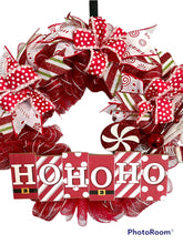 Load image into Gallery viewer, Ho Ho Ho Christmas Candy Wreath