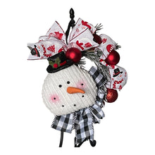 Load image into Gallery viewer, Snowman Wreath Winter Wreath Christmas Wreath