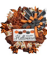 Load image into Gallery viewer, Happy Halloween Pumpkin Wreath