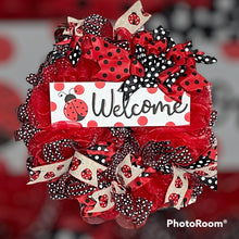 Load image into Gallery viewer, Welcome Lady Bug Wreath