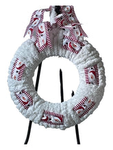 Load image into Gallery viewer, Santa Claus Ribbon and Yarn Christmas Wreath
