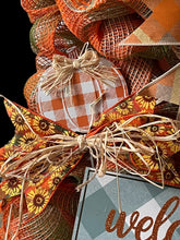 Load image into Gallery viewer, Welcome Autumn Wreath, Fall Wreath
