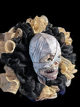 Load image into Gallery viewer, Mummy Mask Halloween Wreath
