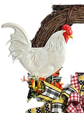 Load image into Gallery viewer, White Rooster Farmhouse Grapevine Wreath