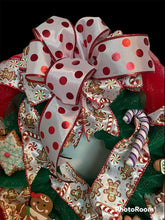 Load image into Gallery viewer, Gingerbread Candy Christmas Wreath