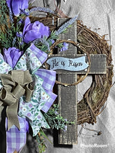Load image into Gallery viewer, He Is Risen Cross Wreath