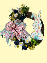 Load image into Gallery viewer, Easter Bunny Grapevine Wreath, Easter Decor