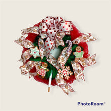 Load image into Gallery viewer, Gingerbread Candy Christmas Wreath
