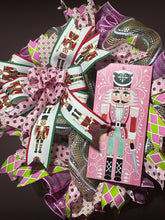 Load image into Gallery viewer, Pink Nutcracker Christmas Wreath