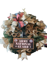 Load image into Gallery viewer, Army National Guard Wreath Military Wreath Patriotic