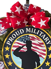 Load image into Gallery viewer, Proud Military Veteran Wreath
