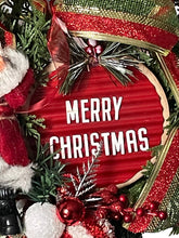 Load image into Gallery viewer, Santa Merry Christmas Wreath Christmas Decor