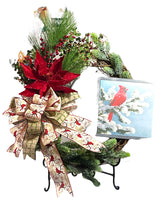 Load image into Gallery viewer, Cardinal Christmas Grapevine Wreath Winter Wreath Christmas Decor