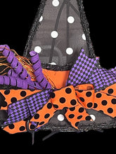 Load image into Gallery viewer, Halloween Vine/Fabric Witch Wreath
