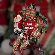 Load image into Gallery viewer, Santa Merry Christmas Wreath Christmas Decor