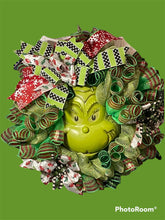 Load image into Gallery viewer, Christmas Green Monster Wreath