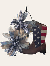 Load image into Gallery viewer, Cowboy Boot Wreath Farm House Decor Wreath Dad Gift
