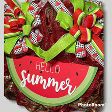 Load image into Gallery viewer, Hello Summer Watermelon Wreath