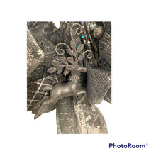 Load image into Gallery viewer, Believe Silver Christmas Wreath