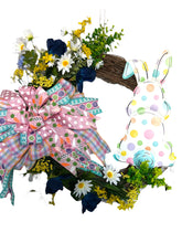 Load image into Gallery viewer, Easter Bunny Grapevine Wreath, Easter Decor