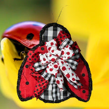 Load image into Gallery viewer, Lady Bug Fabric and Grapevine Door Hanger Wreath Spring Summer Wreath