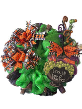 Load image into Gallery viewer, Drink Up Witches Halloween Wreath