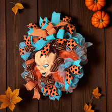 Load image into Gallery viewer, Scary Halloween Wreath, Halloween Decor
