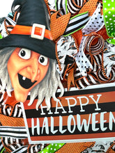 Load image into Gallery viewer, Happy Halloween Wreath, Witch Wreath, Halloween Decor
